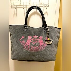 Juicy Couture Gray And Pink Tote Bag NWOT